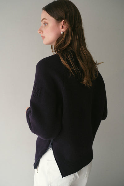 【10月29日(水)12:00〜 受注予約開始】サイドファスナーエンボスニット｜SIDE ZIPPER EMBOSSED KNIT