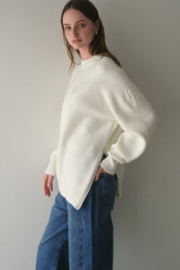 サイドファスナーエンボスニット｜SIDE ZIPPER EMBOSSED KNITの通販