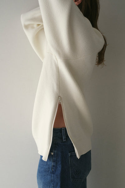 【10月29日(水)12:00〜 受注予約開始】サイドファスナーエンボスニット｜SIDE ZIPPER EMBOSSED KNIT