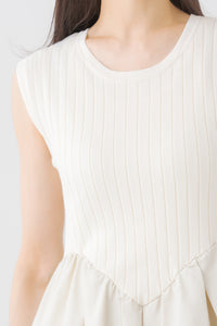 ラウンド切り替えリブワンピース｜ROUND SWITCHING RIB MAXI DRESSの