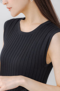 ラウンド切り替えリブワンピース｜ROUND SWITCHING RIB MAXI DRESSの