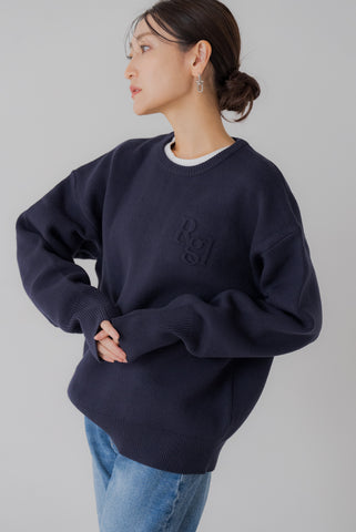 【10月11日(金)20:00〜 予約販売開始】エンボスロゴニット ｜EMBOSSED LOGO KNIT