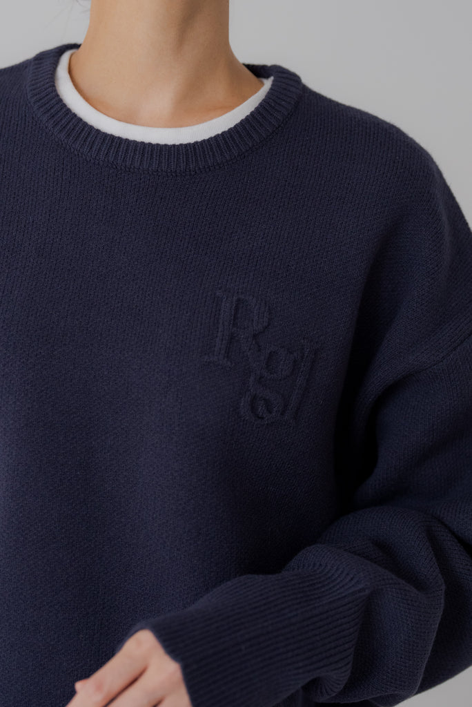 【10月27日(金)12:00〜 追加予約開始】エンボスロゴニット ｜EMBOSSED LOGO KNIT