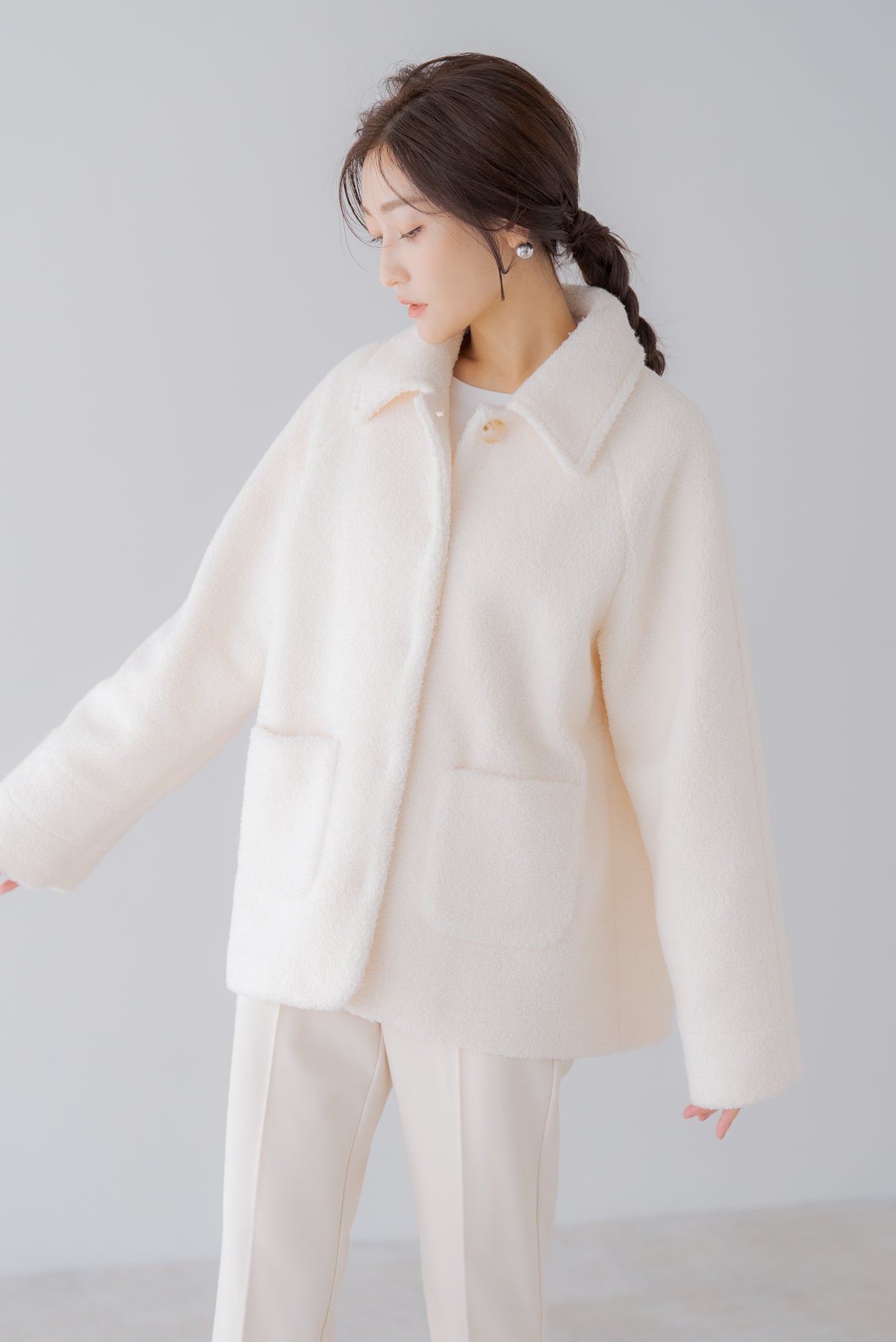 regleamリグリーム ブークレボタンジャケット ブークレボタンジャケット｜BOUCLE BUTTON JACKETの通販｜regleam