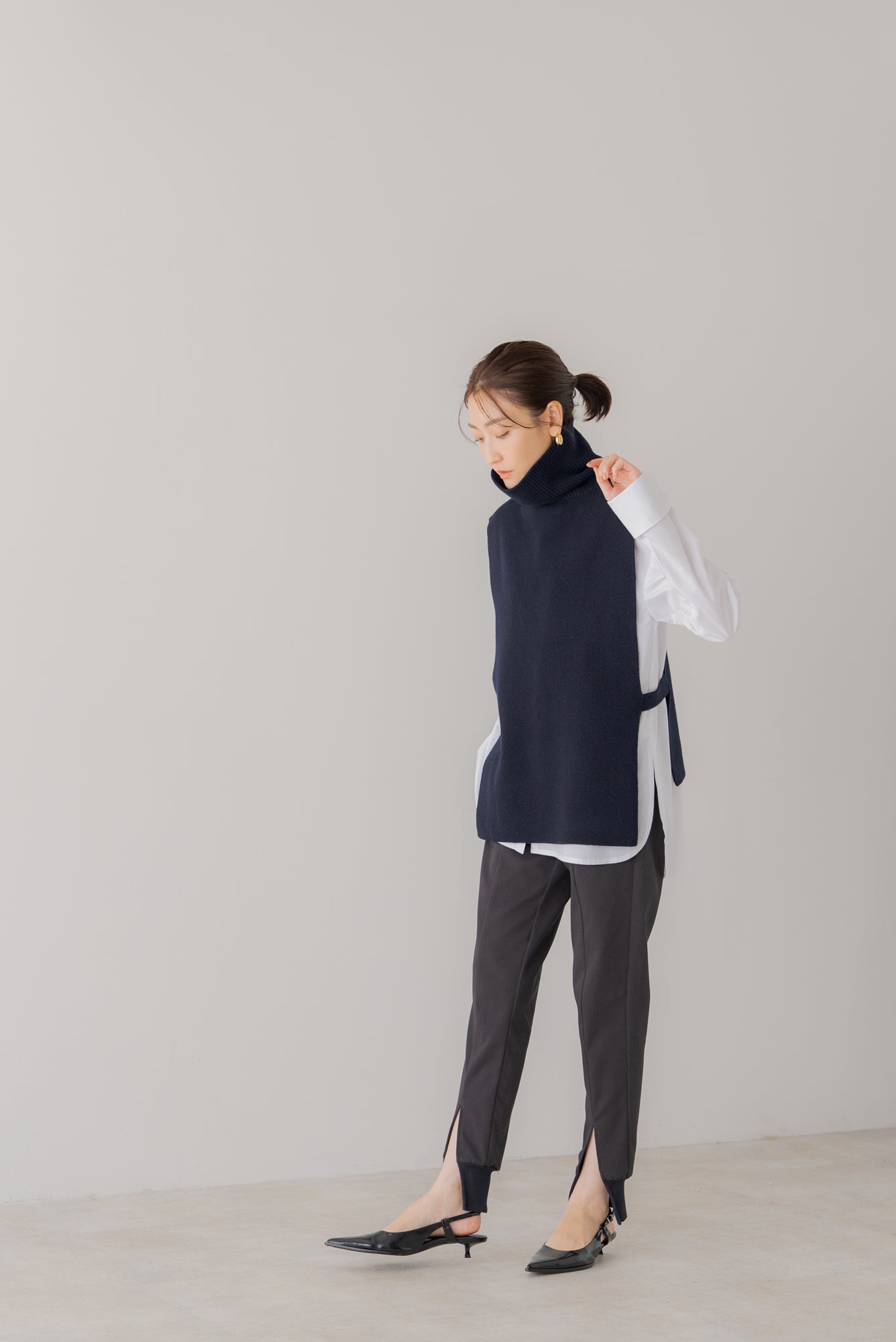 【rregleam】リグリーム♡3wayハイネックベストレイヤードニット ハイネックベストレイヤードニット｜HIGH NECK VEST LAYERED