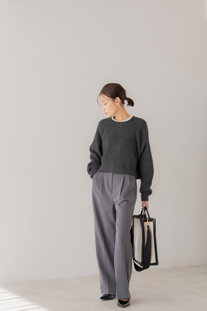 ハイネックベストレイヤードニット｜HIGH NECK VEST LAYERED KNITの 