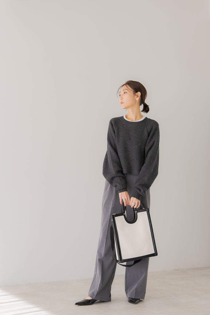 ハイネックベストレイヤードニット｜HIGH NECK VEST LAYERED KNITの 