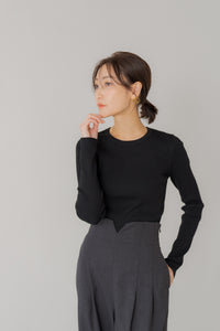 新品タグ付きregleam リグリーム　ロゴリブニット　ブラック S 襟付リブニット｜WITH COLLAR RIB KNITの通販｜regleam