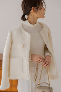 フリンジツイードジャケット｜FRINGE TWEED JACKETの通販｜regleam