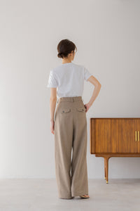 ♡♡♡　regleam リグリーム タックワイドパンツ beige タックワイドパンツ｜TUCK WIDE PANTSの通販｜regleam