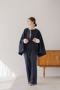 minregleam リグリーム　ポンチョコート　ネイビー ポンチョコート｜PONCHO COATの通販｜regleam