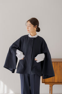 regleam リグリーム　ポンチョコート　ネイビー ポンチョコート｜PONCHO COATの通販｜regleam