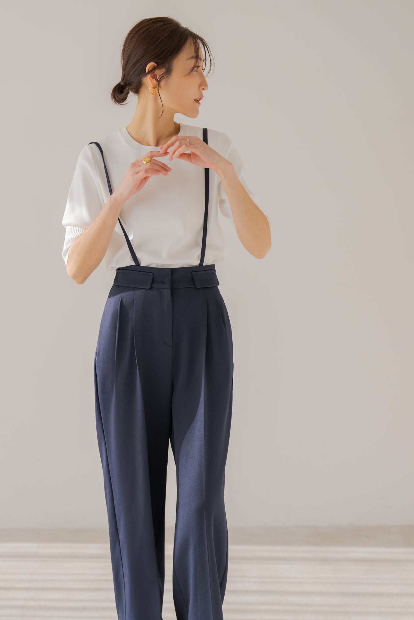 regleam ストラップ2WAYワイドパンツ M black ストラップ2WAYワイドパンツ｜STRAP 2WAY WIDE PANTSの通販｜regleam