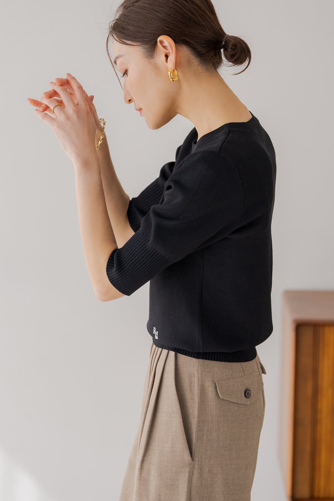 ロゴ入り半袖ニット｜LOGO SHORT SLEEVE KNITの通販｜regleam