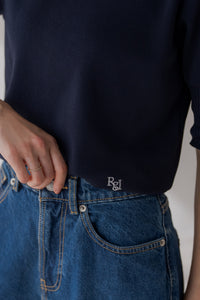 regleam ロゴ入り半袖ニット LOGO SHORT SLEEVE KNIT ロゴ入り半袖ニット｜LOGO SHORT SLEEVE KNITの通販｜regleam