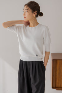 ロゴ入り半袖ニット｜LOGO SHORT SLEEVE KNITの通販｜regleam