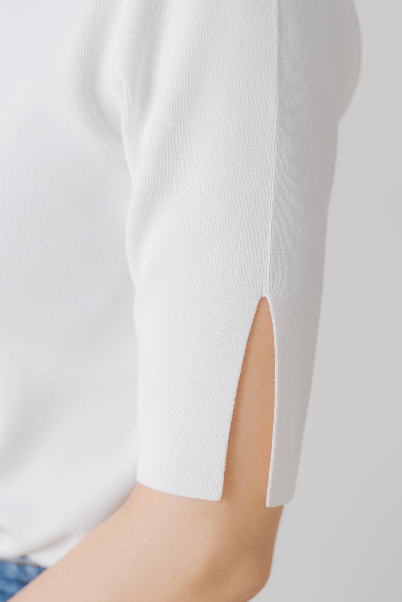 スリット五分袖ニット｜SLIT HALF SLEEVE KNITの通販｜regleam