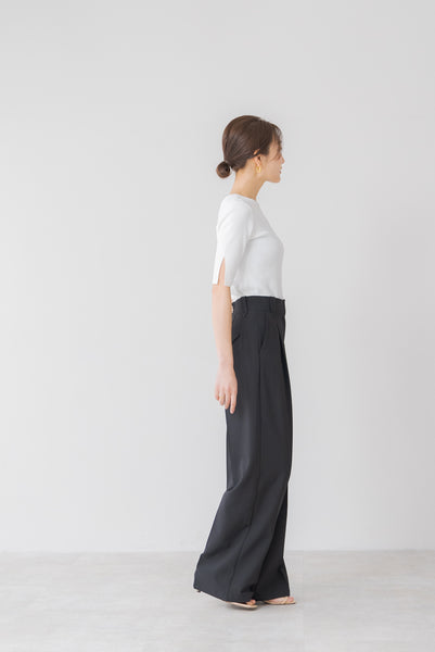 【7月25日(木)20:00〜 再販開始】センタープレスワイドパンツ｜CENTER PRESS WIDE PANTS