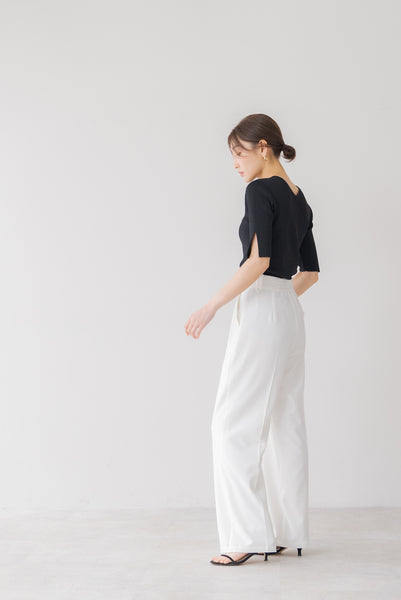 【7月25日(木)20:00〜 再販開始】センタープレスワイドパンツ｜CENTER PRESS WIDE PANTS