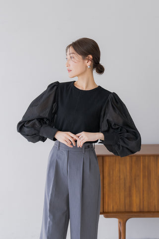 【4月17日(水)20:00〜 販売開始】ボリュームシアースリーブトップス｜VOLUME SHEER SLEEVE TOPS