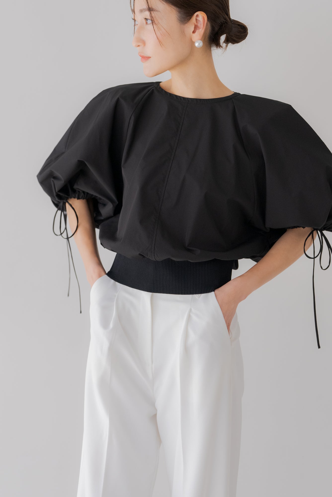 リグリーム♡ドルマンリボンブラウス美品 ドルマンリボンブラウス｜DOLMAN RIBBON BLOUSEの通販｜regleam