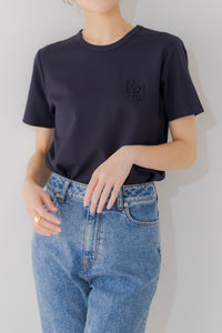 Regleam Tシャツ　ネイビー　エンボスロゴTシャツ　リグリーム エンボスTシャツ｜EMBOSS TEEの通販｜regleam