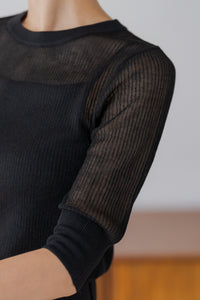 5分袖シアーニット｜HALF SLEEVE SHEER KNITの通販｜regleam