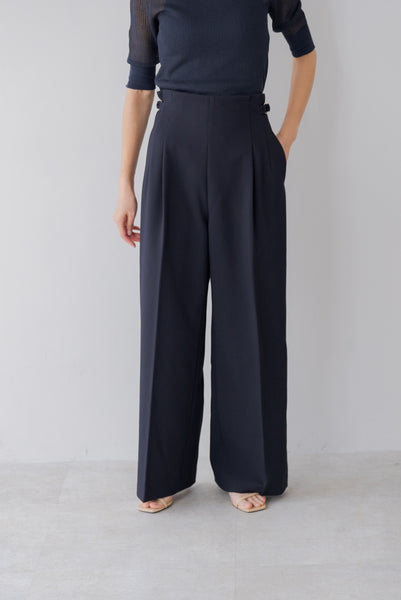 【7月2日(火)12:00〜 受注予約開始】サイドベルトワイドパンツ｜SIDE BELT WIDE PANTS