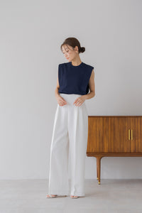 【24SS】regleam ストラップ2WAYワイドパンツ XS ネイビー ストラップ2WAYワイドパンツ｜STRAP 2WAY WIDE PANTSの通販｜regleam