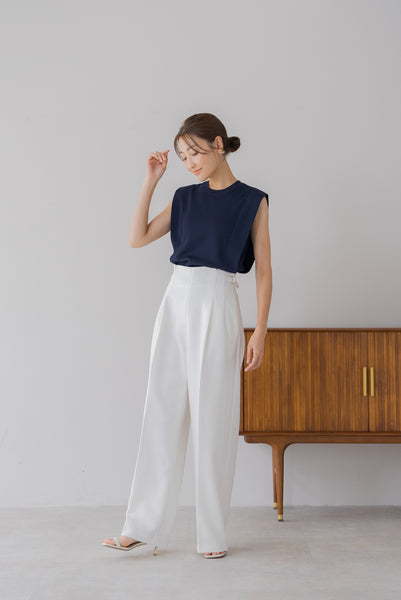 【7月2日(火)12:00〜 受注予約開始】サイドベルトワイドパンツ｜SIDE BELT WIDE PANTS