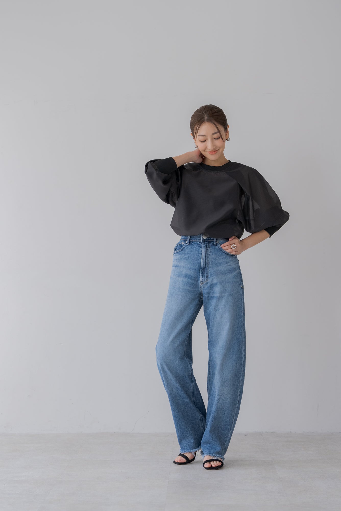 regleam ウールライクプルオーバー ベージュ タックシアープルオーバー