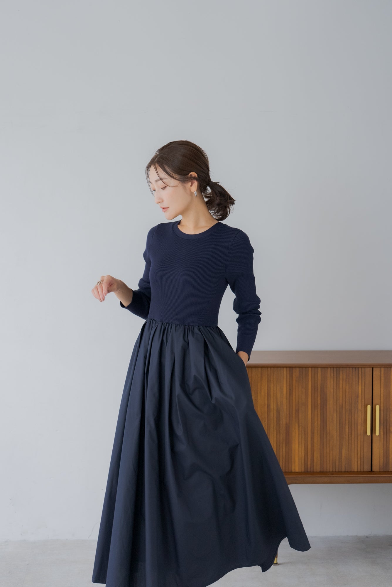 リグリーム　2wayドッキングワンピース　ネイビー　M 2wayドッキングワンピース｜2way DOCKING DRESSの通販｜regleam