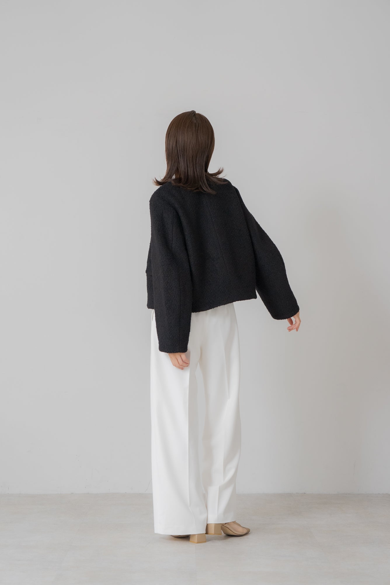 regleamリグリーム ブークレボタンジャケット regleam ブークレボタンジャケット regleamリグリーム ブークレ