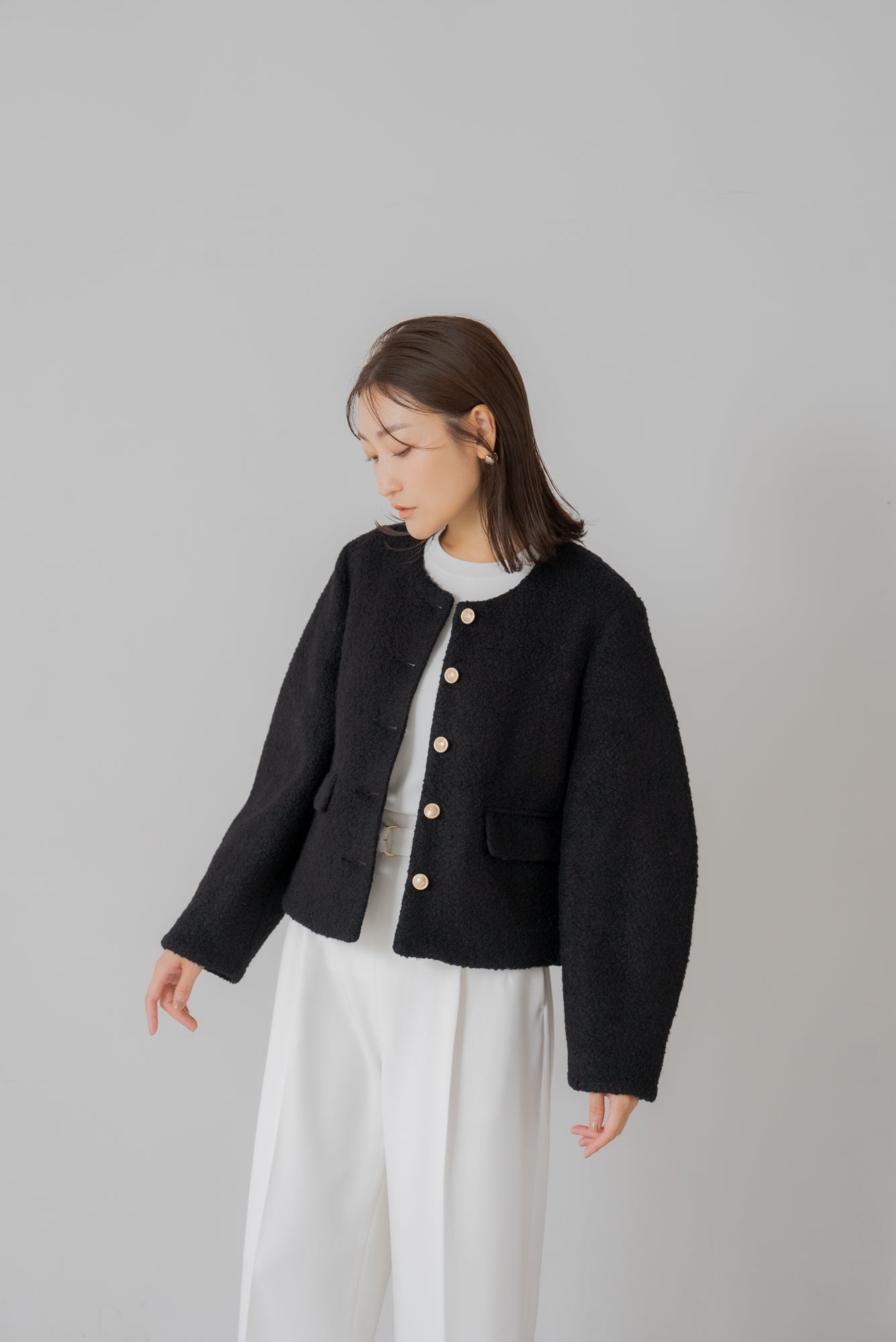 ブークレボタンジャケット｜BOUCLE BUTTON JACKETの通販｜regleam