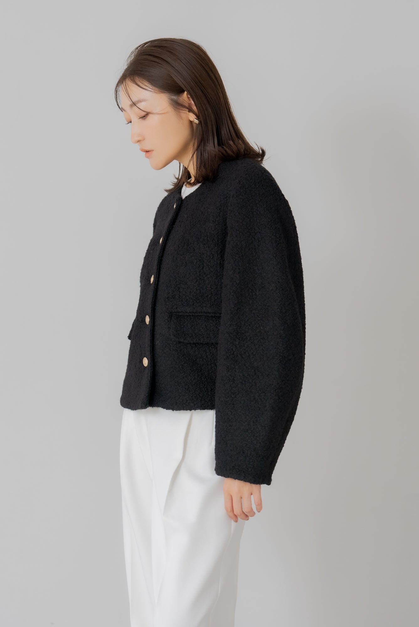 完売品regleam ブークレボタンジャケット S ブークレボタンジャケット｜BOUCLE BUTTON JACKETの通販｜regleam