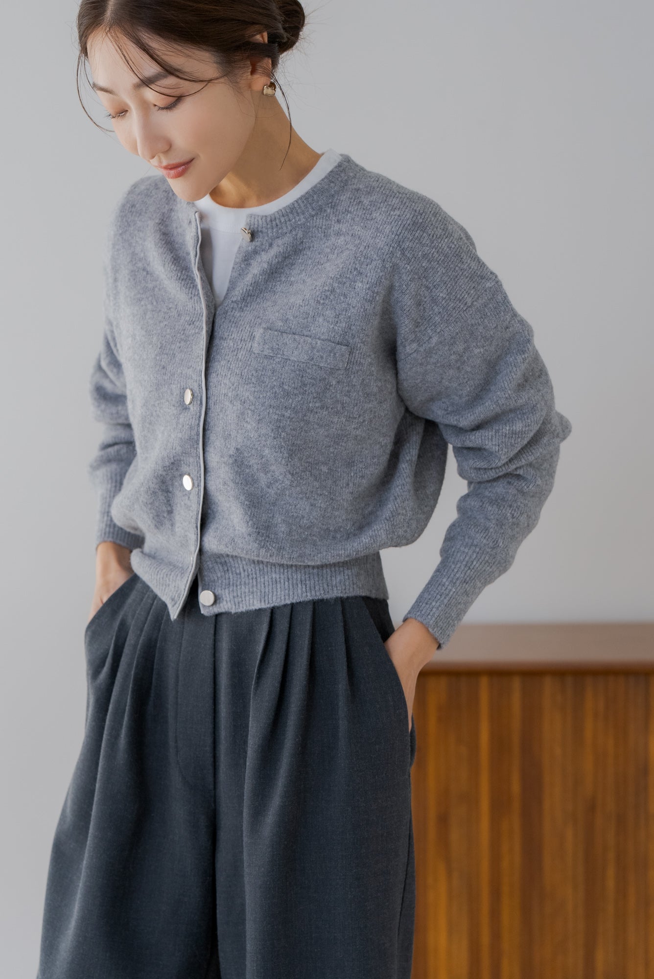 パイピング ショートカーディガン｜PIPING SHORT CARDIGANの通販