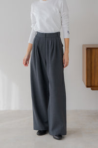 サイドファスナータックワイドパンツ｜SIDE ZIPPER TUCK WIDE PANTSの