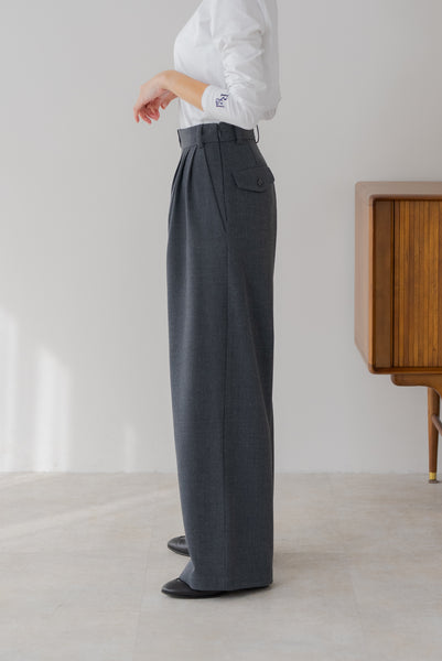 【12月23日(月)20:00〜 販売開始】サイドファスナータックワイドパンツ｜SIDE ZIPPER TUCK WIDE PANTS