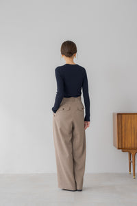 サイドファスナータックワイドパンツ｜SIDE ZIPPER TUCK WIDE PANTSの
