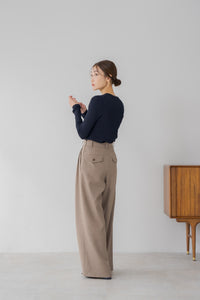 サイドファスナータックワイドパンツ｜SIDE ZIPPER TUCK WIDE PANTSの
