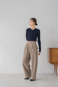 サイドファスナータックワイドパンツ｜SIDE ZIPPER TUCK WIDE PANTSの