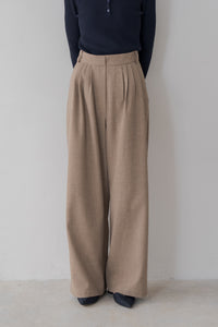 サイドファスナータックワイドパンツ｜SIDE ZIPPER TUCK WIDE PANTSの