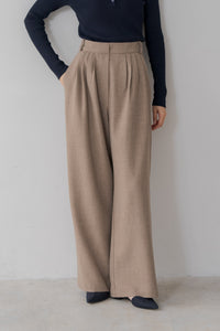 サイドファスナータックワイドパンツ｜SIDE ZIPPER TUCK WIDE PANTSの