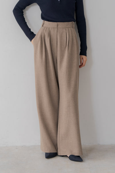 【12月23日(月)20:00〜 販売開始】サイドファスナータックワイドパンツ｜SIDE ZIPPER TUCK WIDE PANTS