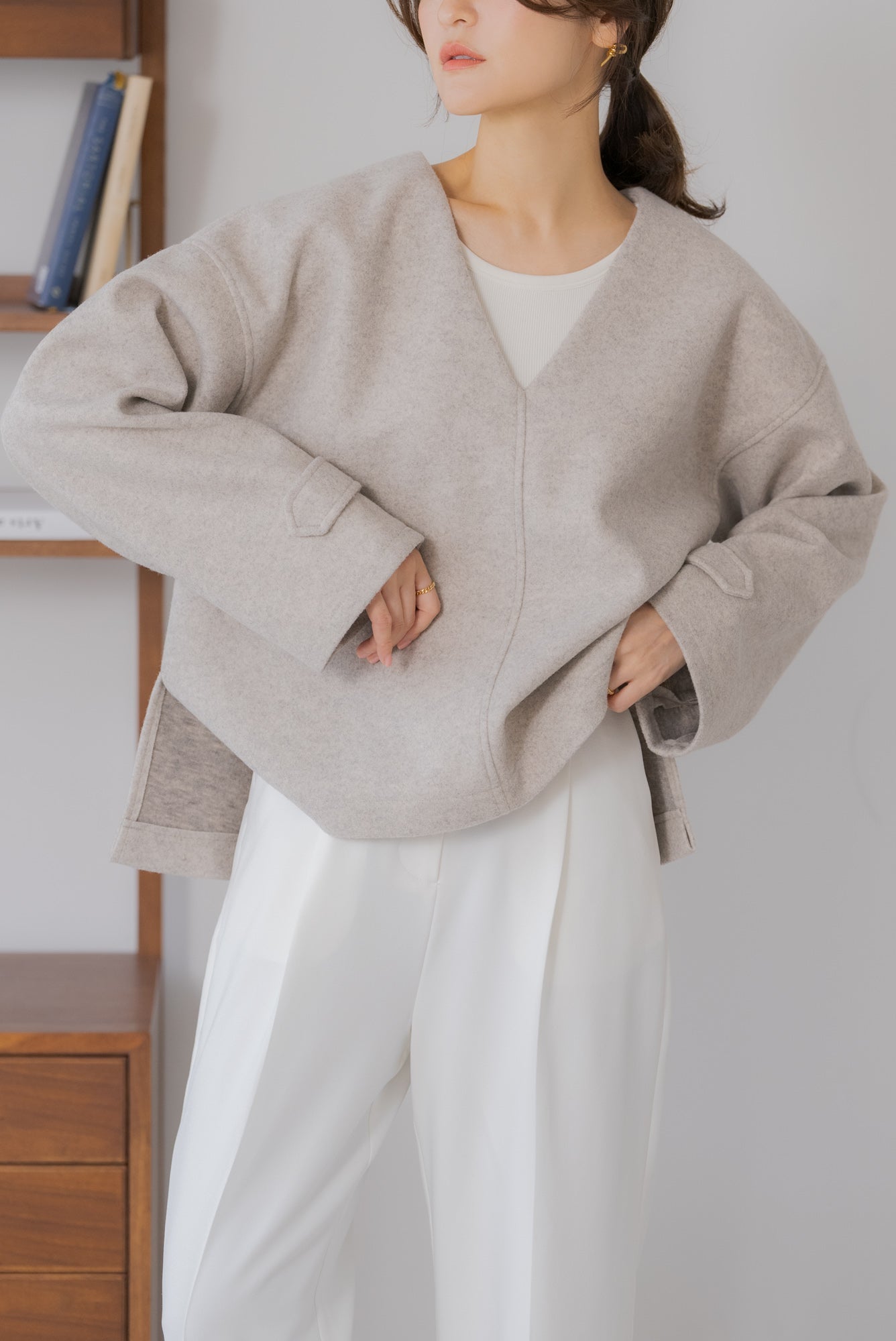 【regleam】リグリーム ウールライクプルオーバー グレー ウールライクプルオーバー｜WOOL-LIKE PULLOVERの通販｜regleam