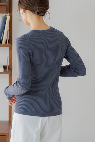 【2月12日(水)20:00〜 販売開始】ヘンリーネックニット｜HENLEY NECK KNIT