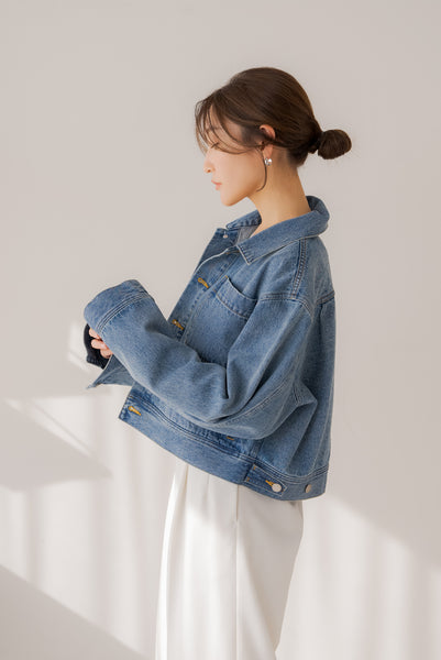 【2月12日(水)20:00〜 販売開始】タックデニムジャケット｜TUCK DENIM JACKET