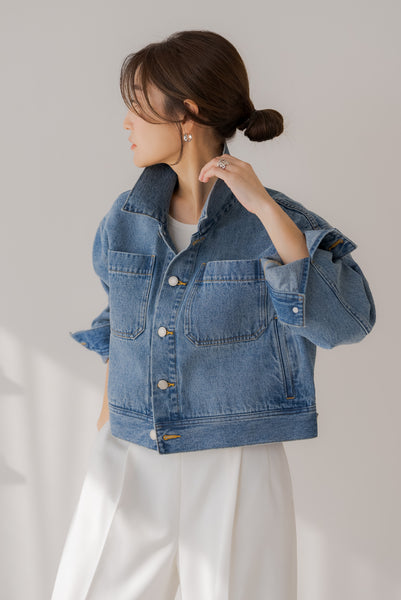 【2月12日(水)20:00〜 販売開始】タックデニムジャケット｜TUCK DENIM JACKET