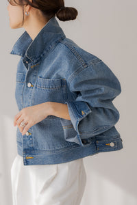 美品☆完売品 リグリーム regleam タックデニムジャケット ライトブルー タックデニムジャケット｜TUCK DENIM JACKETの通販｜regleam
