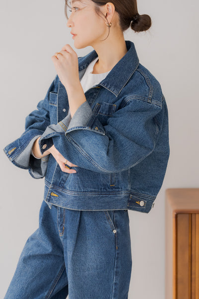 【2月12日(水)20:00〜 販売開始】タックデニムジャケット｜TUCK DENIM JACKET